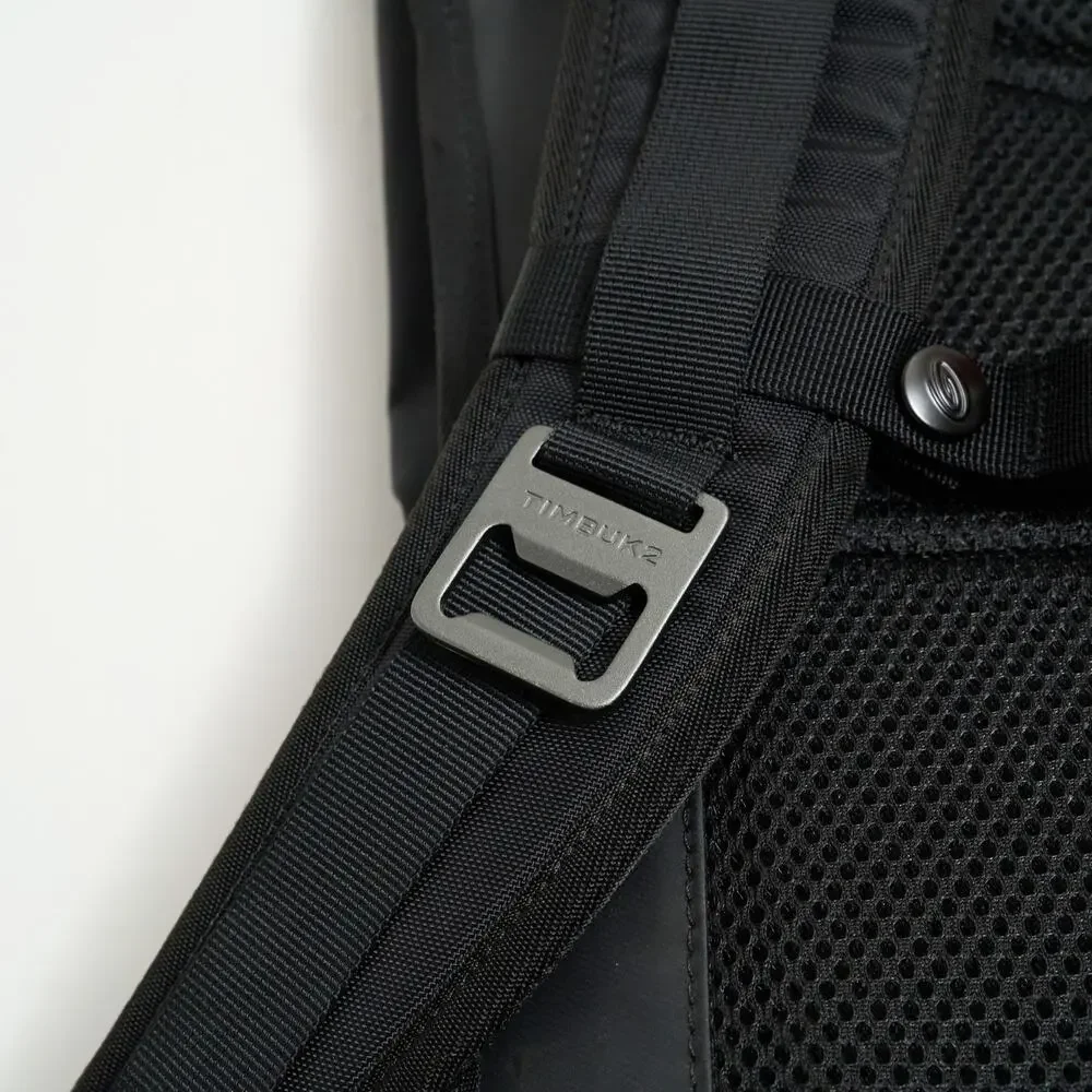 Timbuk2 Spire Laptop Backpack Black Roll Top Commuter Cycling Expandable